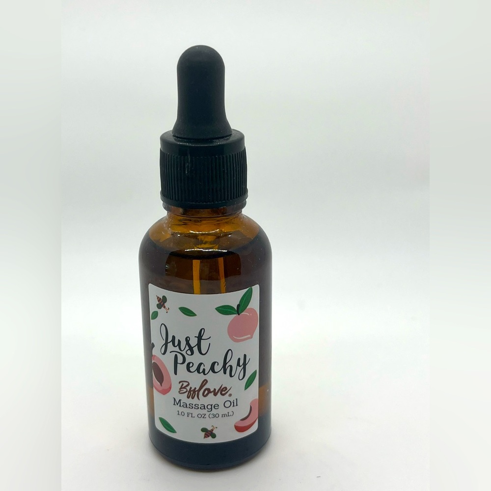 BFFLOVE Massage Oil Just Peachy 1oz/30mL W/Peach Scent Spa New relax your Senses